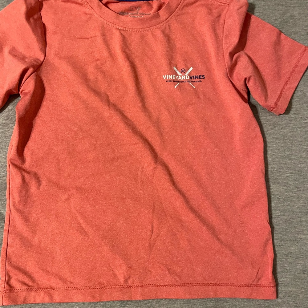 Vineyard Vines Kids T-Shirt in Coral Red